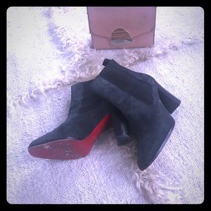 Louboutin Suede Ankle Boots.